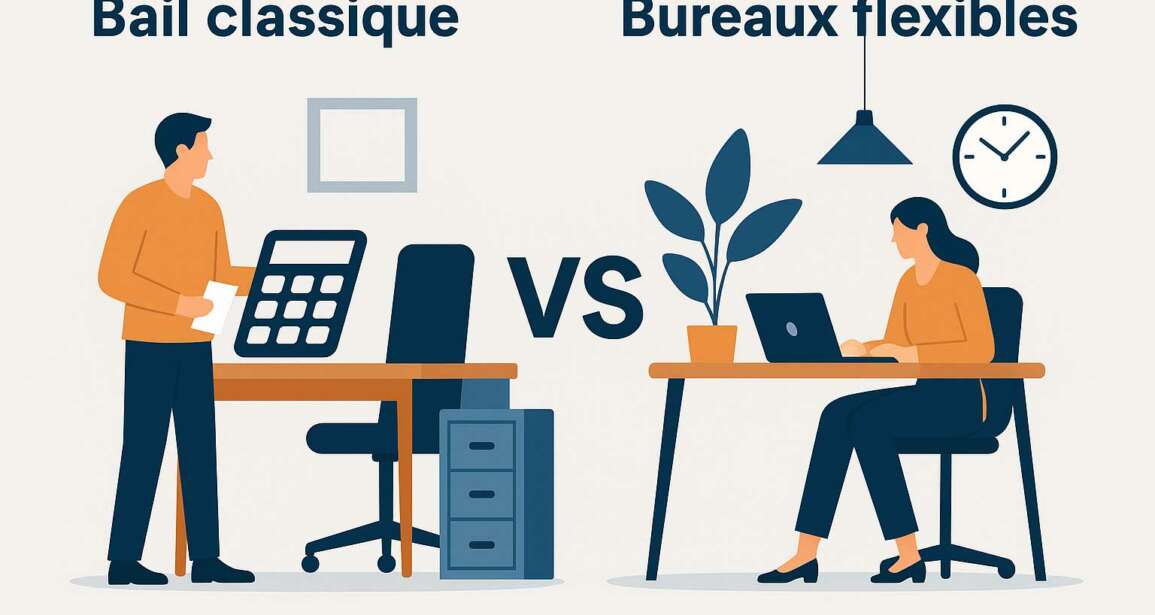 Bureaux flexibles vs bail classique : le vrai coût total sur 5 ans