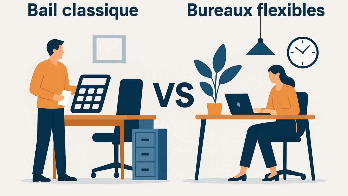 Bureaux flexibles vs bail classique : le vrai coût total sur 5 ans