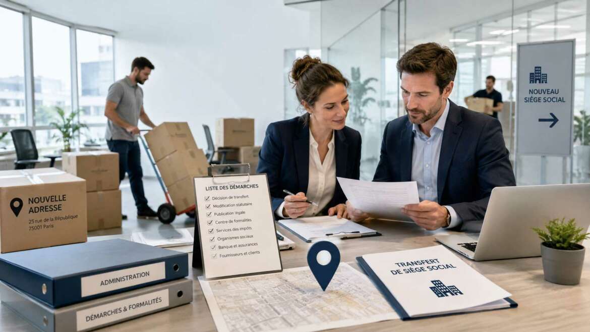 Transfert de siège social : quelles démarches prévoir lors d’un déménagement d’entreprise ?